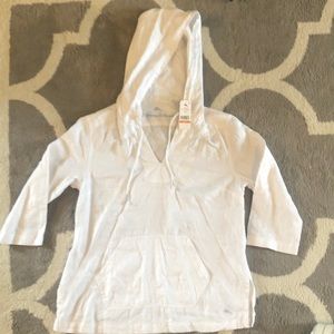 Tommy Bahama White Linen Hoodie